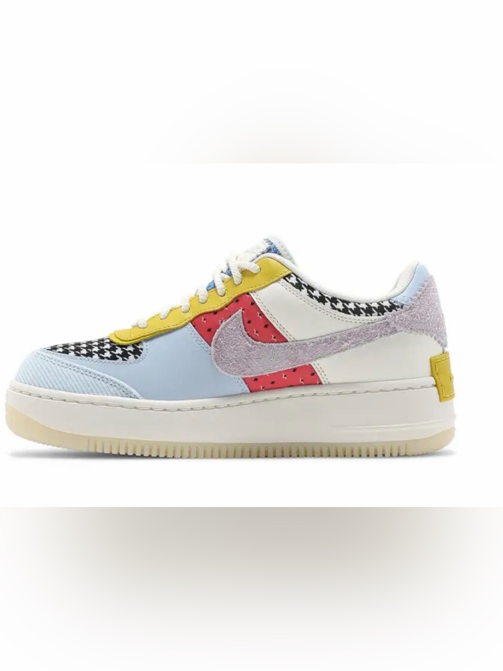 Nike Air Force one shadow patchwork leather sneakers size 5.5